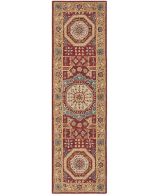 Safavieh Antiquity At501 Red and Orange 2'3" x 8' Runner Area Rug