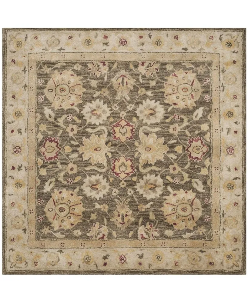 Safavieh Antiquity At853 Olive and Gray 6' x 6' Square Area Rug