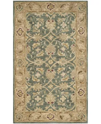 Safavieh Antiquity At849 Teal and Taupe 4' x 6' Area Rug