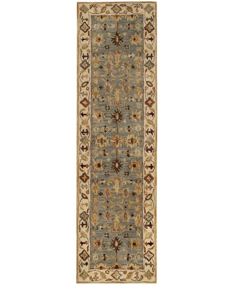 Safavieh Antiquity At847 Blue and Ivory 2'3" x 8' Runner Area Rug