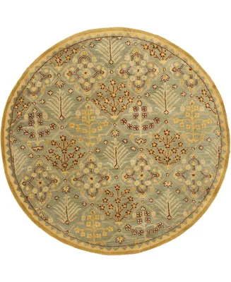 Safavieh Antiquity At613 Mist and Gold 8' x 8' Round Area Rug