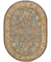 Safavieh Antiquity At314 Blue and Ivory 4'6" x 6'6" Oval Area Rug