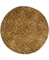 Safavieh Antiquity At411 Gold and Beige 6' x 6' Round Area Rug