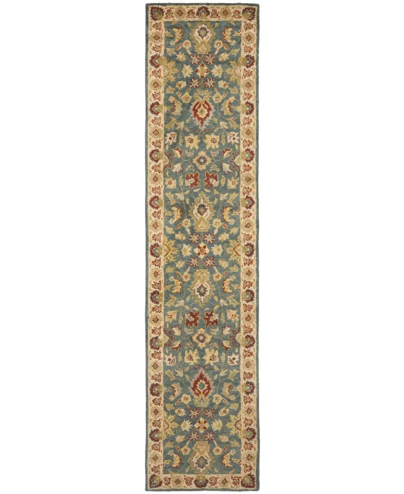 Safavieh Antiquity At15 Blue and Beige 2'3" x 8' Runner Area Rug