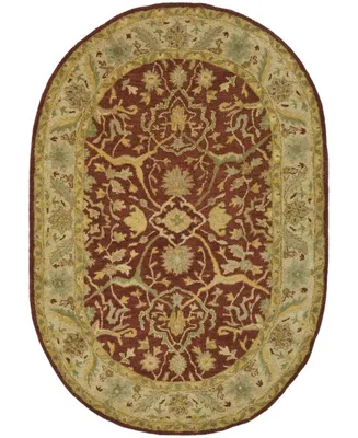 Safavieh Antiquity At14 Rust 7'6" x 9'6" Oval Area Rug