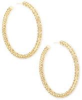 Kendra Scott Large Openwork Tubular Hoop Earrings, 2.5"