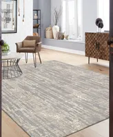 Karastan Soiree Matrix Grey 2'4" x 7'10" Runner Rug