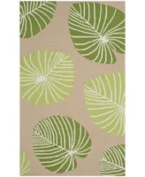 Martha Stewart Collection Lily Pad Msr2212b Tan Green Area Rug