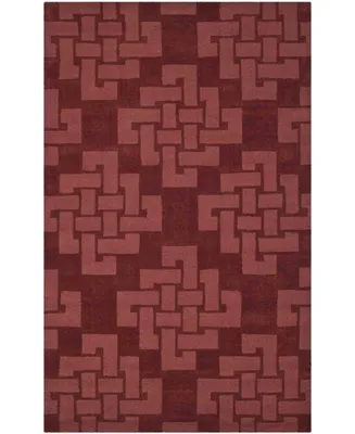 Martha Stewart Collection Knot MSR4950D Burgundy 4' x 6' Area Rug