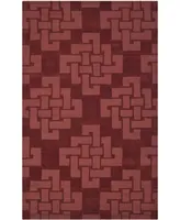 Martha Stewart Collection Knot MSR4950D Burgundy 4' x 6' Area Rug