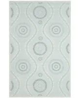 Martha Stewart Collection Ogee Dot MSR4532C Aqua 5' x 8' Area Rug