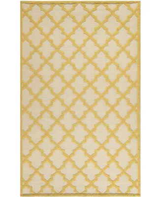 Martha Stewart Collection Vermont MSR2552A Ivory and Gold 4' x 6' Area Rug