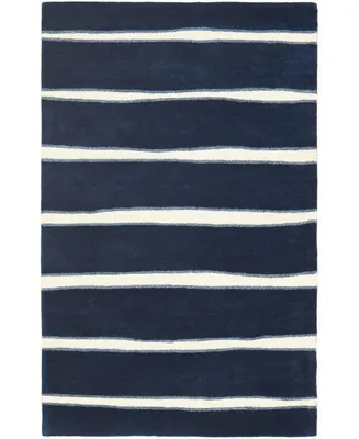 Martha Stewart Collection Chalk Stripe MSR3617C Navy 5' x 8' Area Rug