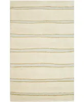 Martha Stewart Collection Chalk Stripe MSR3617A Tan and Beige 4' x 6' Area Rug