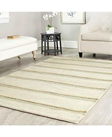 Martha Stewart Collection Chalk Stripe MSR3617A Tan and Beige 9'6" x 13'6" Area Rug