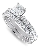 Diamond (1-1/2 ct. t.w.) Bridal Set in 14K White, Yellow or Rose Gold