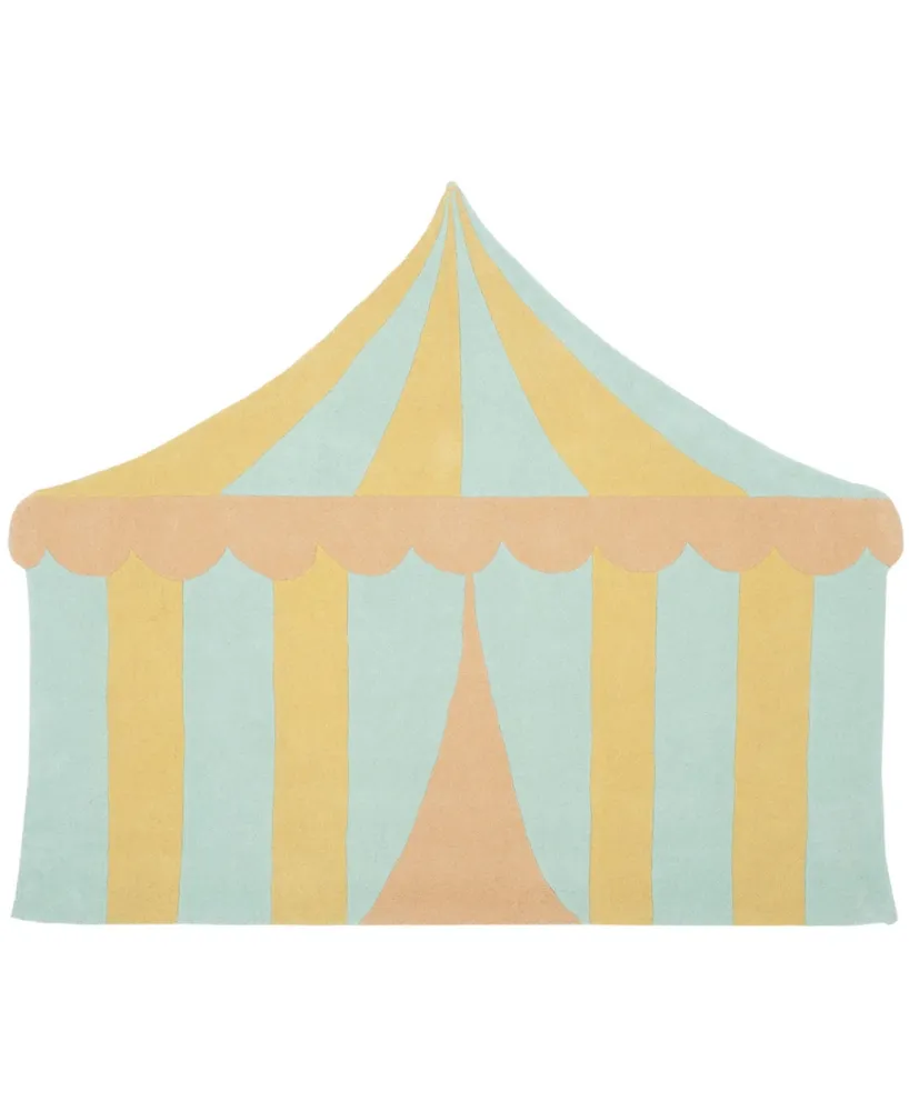 Martha Stewart Collection Big Top MSR4569A Aqua 4'3" x 5'6" Area Rug