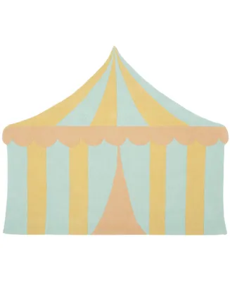 Martha Stewart Collection Big Top MSR4569A Aqua 4'3" x 5'6" Area Rug