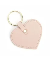 Royce New York Heart Shaped Leather Key Fob