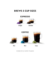Nespresso Vertuo Plus Deluxe Coffee and Espresso Machine by De'Longhi in Black