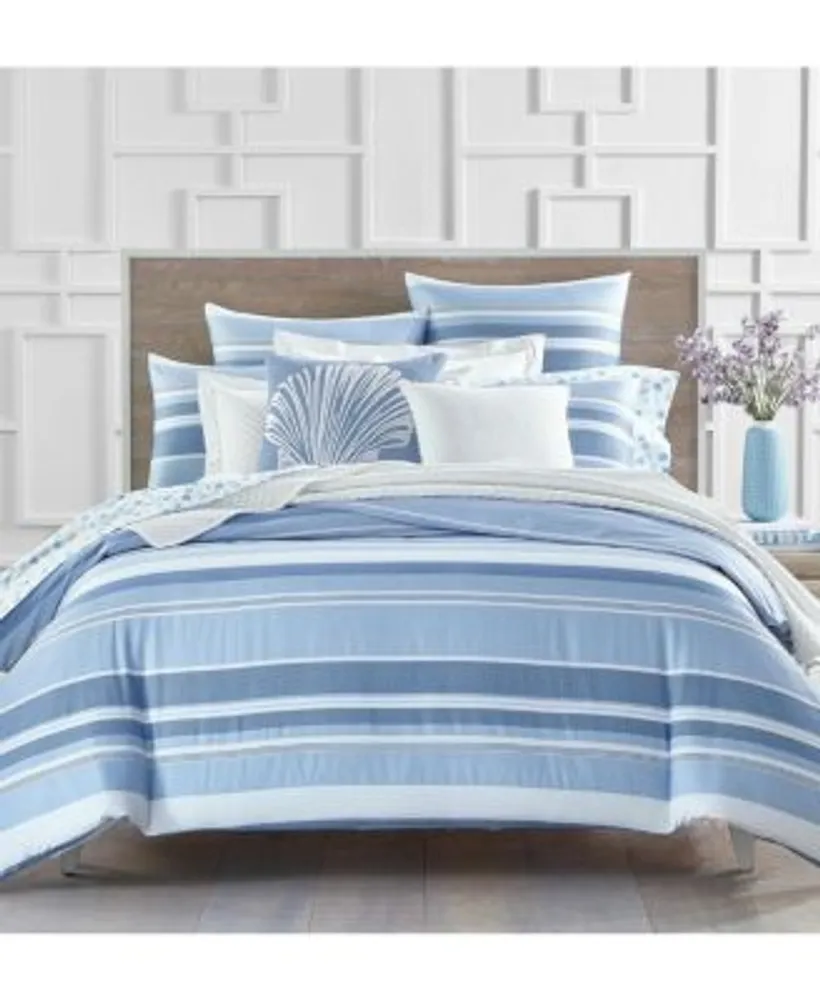 Charter Club Damask Designs Coastal Stripe 300 Thread Count Comforter Sets Created For Macys