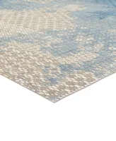 Karastan Elements Mesmerize Aqua 5'3" x 7'10" Area Rug