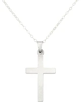 Textured Cross 18" Pendant Necklace