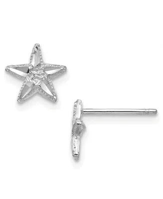 Star Stud Earrings in 14k White Gold