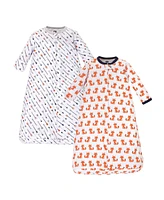 Hudson Baby Boys Cotton Long-Sleeve Wearable Sleeping Bag, Sack, Blanket
