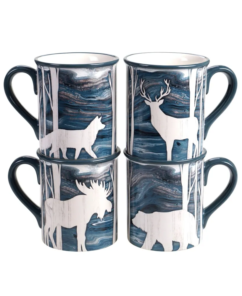 Certified International Fluidity Lodge 4 Piece Mug