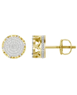 Men's Diamond (1/3 ct.t.w.) Earring Set in 10k Yellow Gold