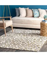 nuLoom Leopard RZBD61B Beige 5' x 7'5" Area Rug