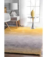 nuLoom Ombre Shag HJOS01A Yellow 4' x 6' Area Rug