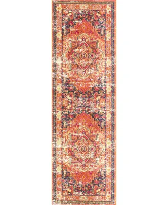 nuLoom Mackenzie KKCB10B Orange 2'6" x 12' Runner Rug