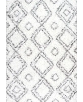 nuLoom Iola OZSG18A White 4' x 6' Area Rug