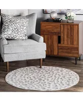nuLoom Leopard RZBD61A Gray 5' x 8' Area Rug
