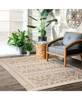 nuLoom Kandace OWDN24D Beige 6'3" x 9' Outdoor Area Rug