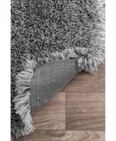 nuLoom Kristan AWVE16A Gray 8'6" x 11'6" Area Rug