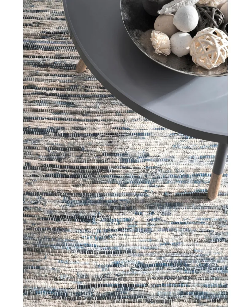 nuLoom Maile HMDM01A Blue 6' x 9' Area Rug