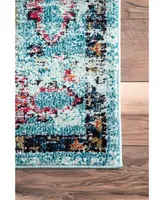 nuLoom Veronica KKCB26A Aqua 5'3" x 7'7" Area Rug