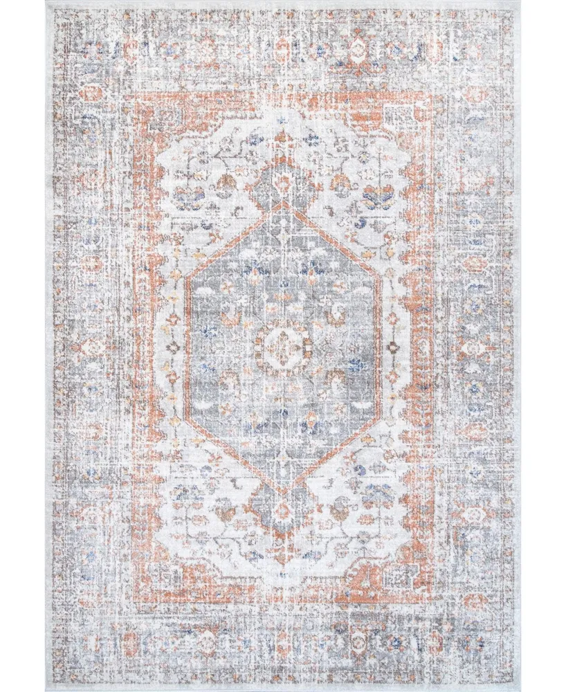 nuLoom Jacquie RZAB07C Silver 4' x 6' Area Rug