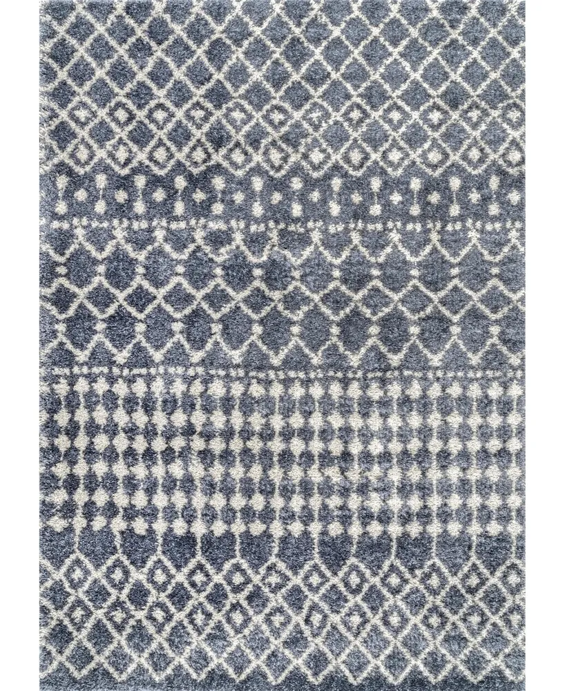 nuLoom Barbara GROC01B Gray 7'10" x 10' Area Rug