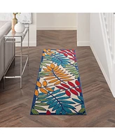 Nourison Home Aloha ALH18 Multi 2'3" x 8' Runner Rug