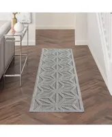 Nourison Home Cozumel CZM01 Silver 2'2" x 10' Runner Rug