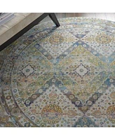 Nourison Home Ankara Global Anr07 Blue Green Rug