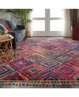 Nourison Home Nomad NMD01 Red and Multi 7'10" x 10'6" Area Rug