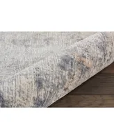 Nourison Home Rustic Textures RUS01 Gray and Beige 3'11" x 5'11" Area Rug