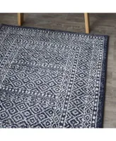 Nourison Home Palermo Pmr04 Navy Gray Rug