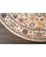 Nourison Home Lagos LAG04 Beige 5' Round Rug