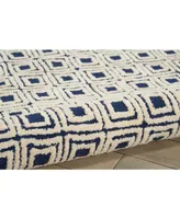 Nourison Home Deco Mod DEC02 Navy and Ivory 3'9" x 5'9" Area Rug